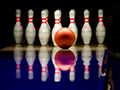  bowling ball going down lane